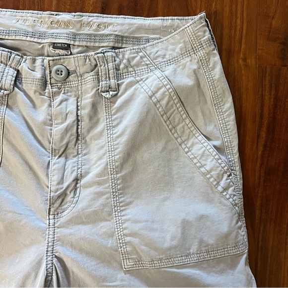 American Eagle Blue Snappy Stretch Baggy Cargo Jogger Pants size 12 - Picture 6 of 16